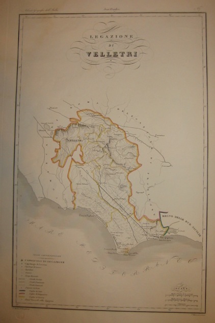 Zuccagni-Orlandini Attilio (1784-1872) Legazione di Velletri 1844 Firenze